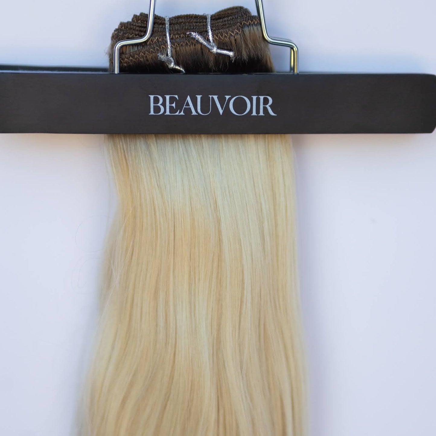 Machine-Tied Weft 20" 145g Pro Blend Hair Extensions - #T1CC/80 Smokey Blonde (aka Cool Mochachino Brown/White Blonde)