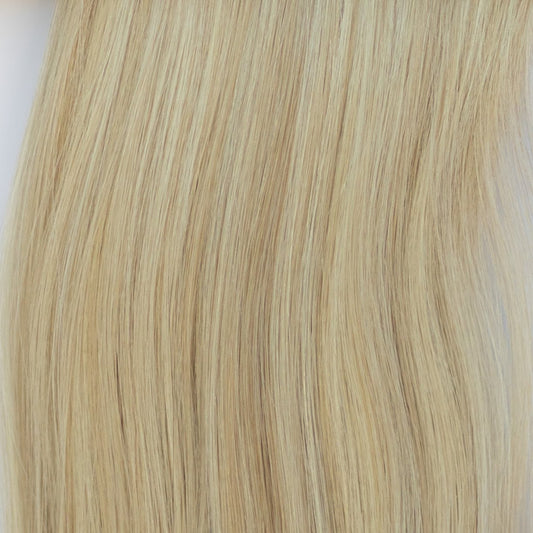 Machine-Tied Weft 28" 180g Single Donor Virgin - #80/18/46 Summer Blonde (aka Piano Key White Truffle)