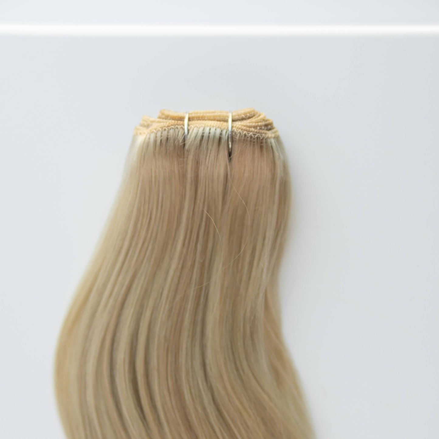 Machine-Tied Weft 16" 120g Pro Blend Hair Extensions - #80/18/46 Summer Blonde (aka Piano Key White Truffle)