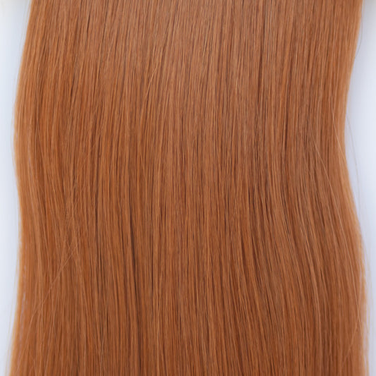 Machine-Tied Weft 28" 180g Single Donor Virgin - #570 Sunset (aka Pumpkin Spice)