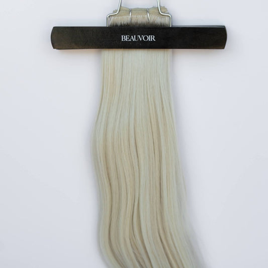 Machine-Tied Weft 16" 120g Pro Blend Hair Extensions - #80 Hollywood Blonde (aka White Blonde)