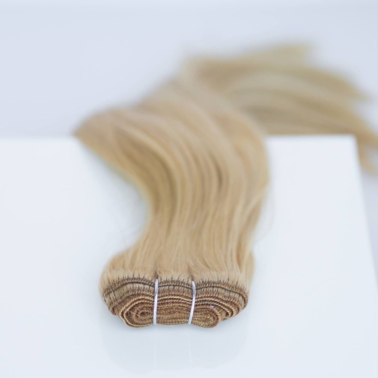 Machine-Tied Weft 16" 120g Pro Blend Hair Extensions - #22 Southern Belle Blonde (aka Light Ash Blonde)