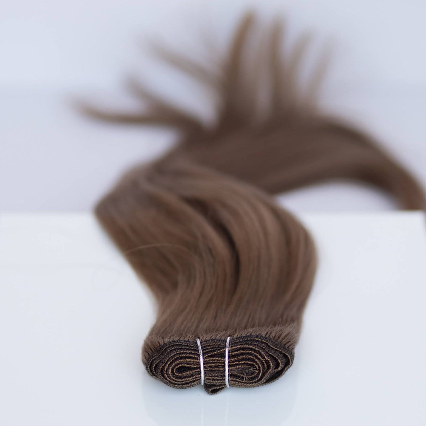 Machine-Tied Weft 18" 130g Pro Blend - #8 Whisky Brown (aka Ash Brown)