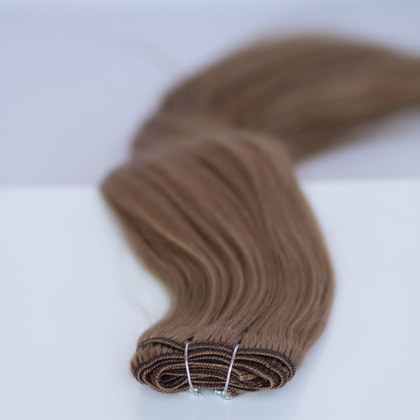 Machine-Tied Weft 16" 120g Pro Blend Hair Extensions - #6 Cinnamon Brown (aka Chestnut Brown)