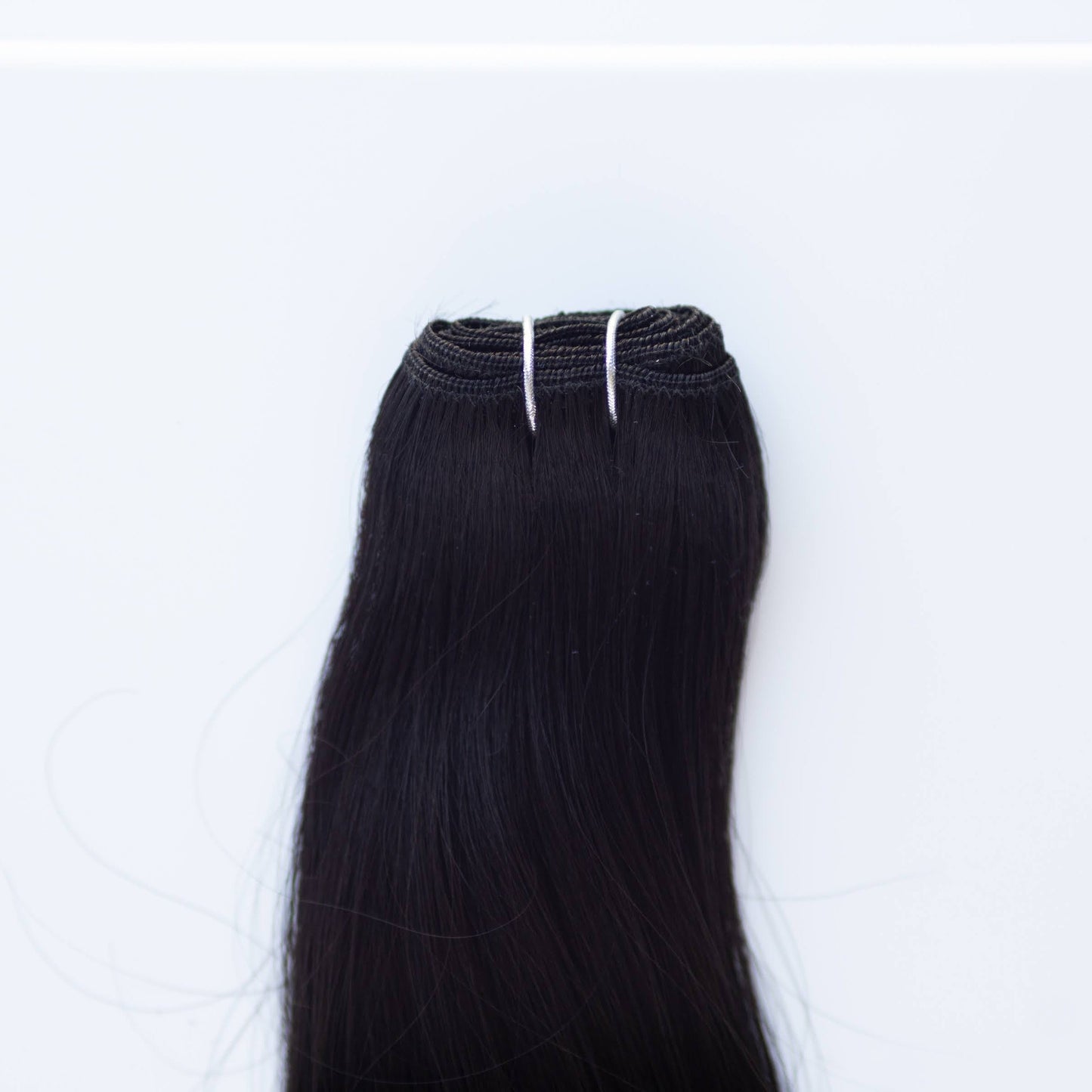 Machine-Tied Weft 20" 145g Pro Blend Hair Extensions - #1B Midnight (aka Off Black)