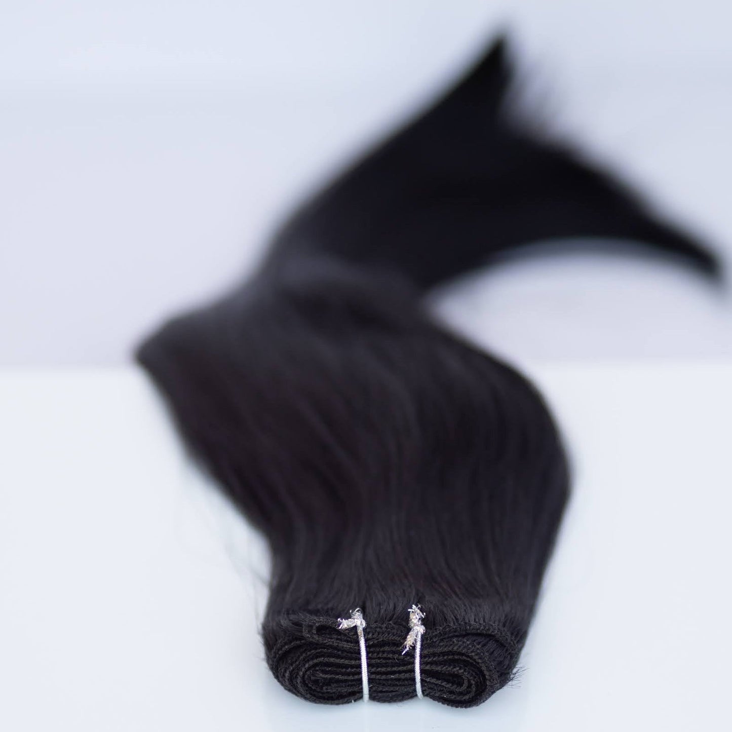 Machine-Tied Weft 24" 170g Pro Blend Hair Extensions - #1 Noir (aka Jet Black)