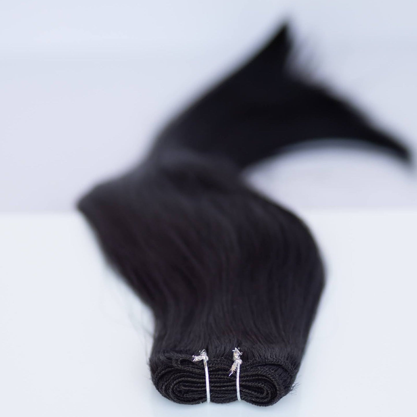 Machine-Tied Weft 20" 145g Pro Blend Hair Extensions - #1 Noir (aka Jet Black)