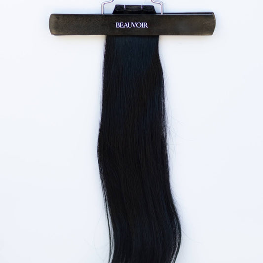 Genius (Micro) Weft 24" 94g Pro Blend Hair Extensions - #1 Noir (aka Jet Black)