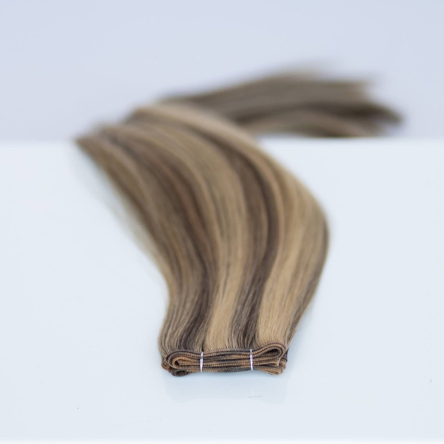 Genius (Micro) Weft 22" 88g Pro Blend Hair Extensions - #4/27 Chocolate Brulé (aka Highlight Chocolate Brown)