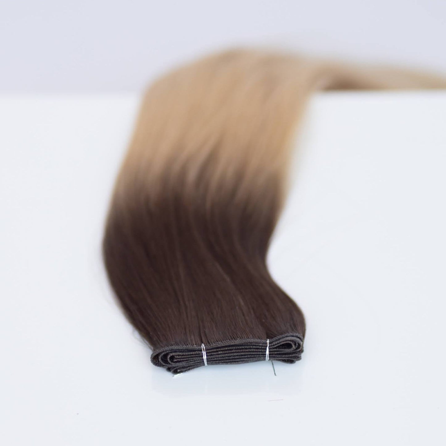 Genius (Micro) Weft 22" 88g Pro Blend Hair Extensions - #2/18 Café Noir Balayage (aka Balayage Dark Brown/Dirty Blonde)