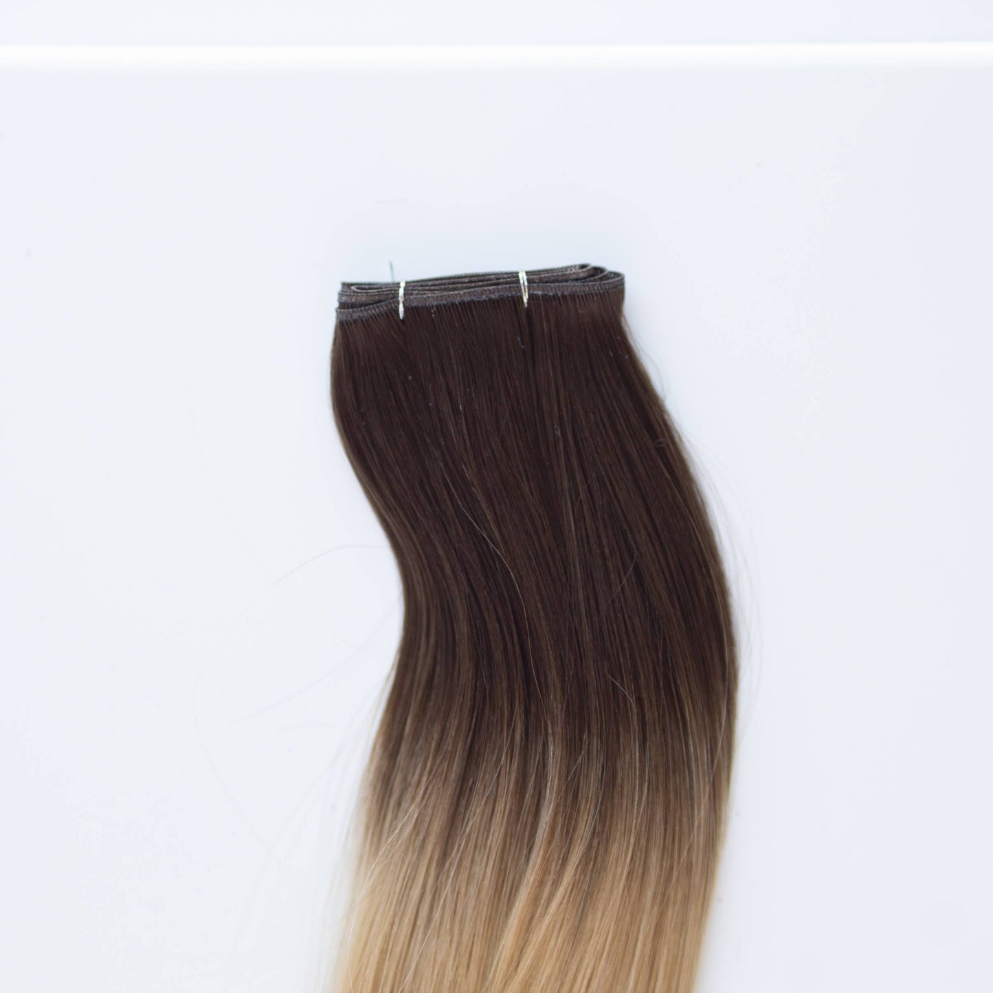 Genius (Micro) Weft 16" 60g Pro Blend Hair Extensions - #2/18 Café Noir Balayage (aka Balayage Dark Brown/Dirty Blonde)
