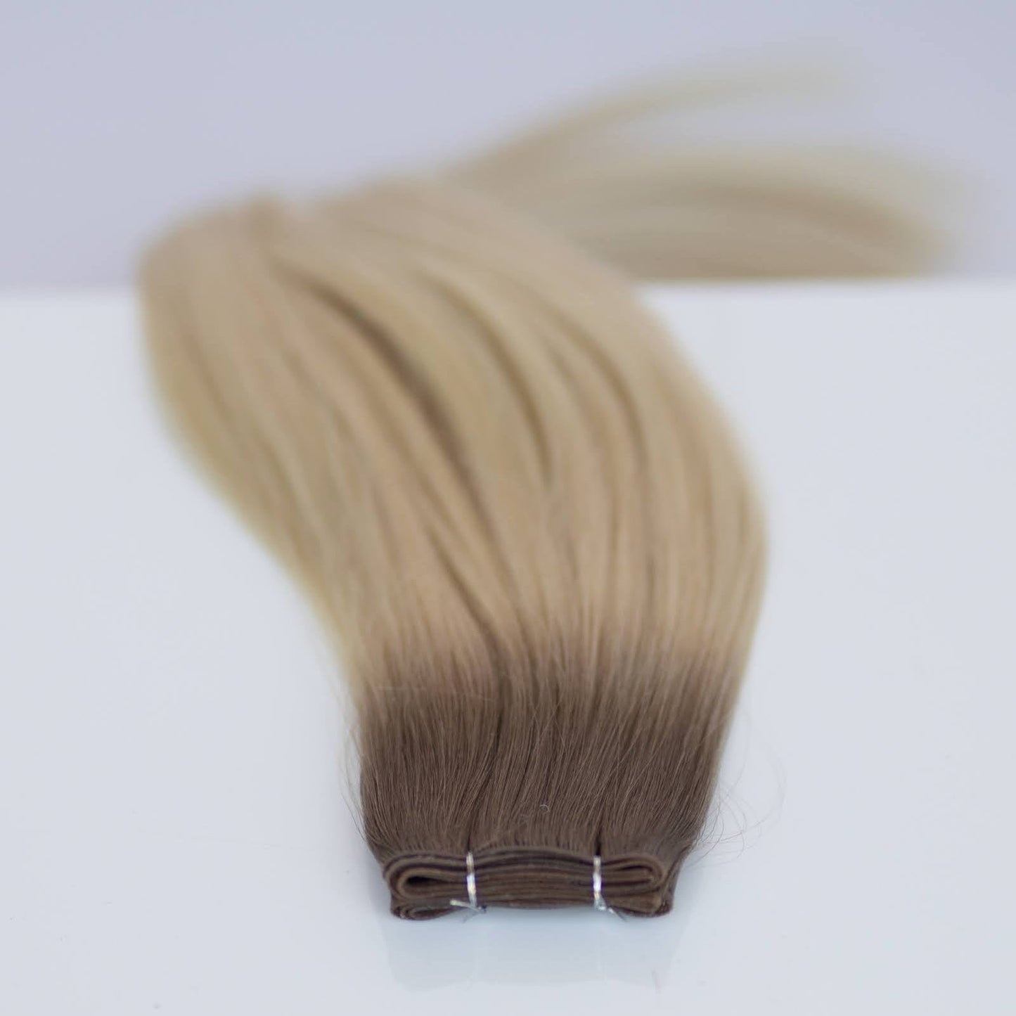 Genius (Micro) Weft 18" 68g Pro Blend Hair Extensions - #T1CC/80 Smokey Blonde (aka Cool Mochachino Brown/White Blonde)