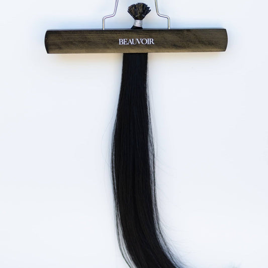 K-Tip 16" 25g Pro Blend Hair Extensions - #1 Noir (aka Jet Black)