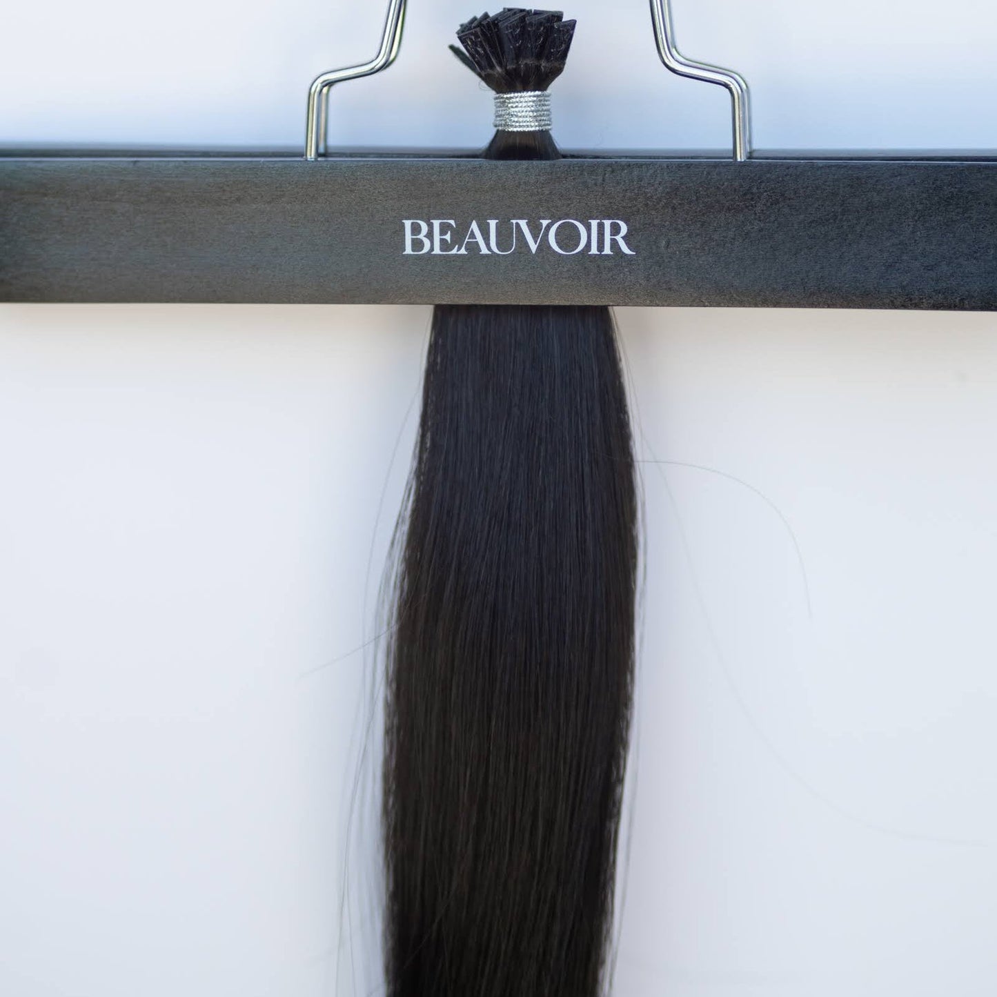 K-Tip 24" 25g Pro Blend Hair Extensions - #1B Midnight (aka Off Black)