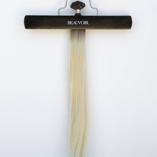 K-Tip 18" 25g Pro Blend Hair Extensions - #T3/60 Cocoa Rooted Blonde (aka Rooted Walnut Brown/Ash Blonde)