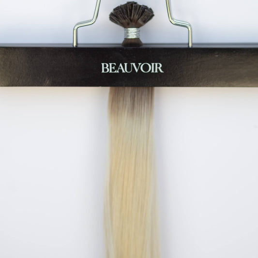 K-Tip 24" 25g Pro Blend Hair Extensions - #T3/60 Cocoa Rooted Blonde (aka Rooted Walnut/Ash Blonde)
