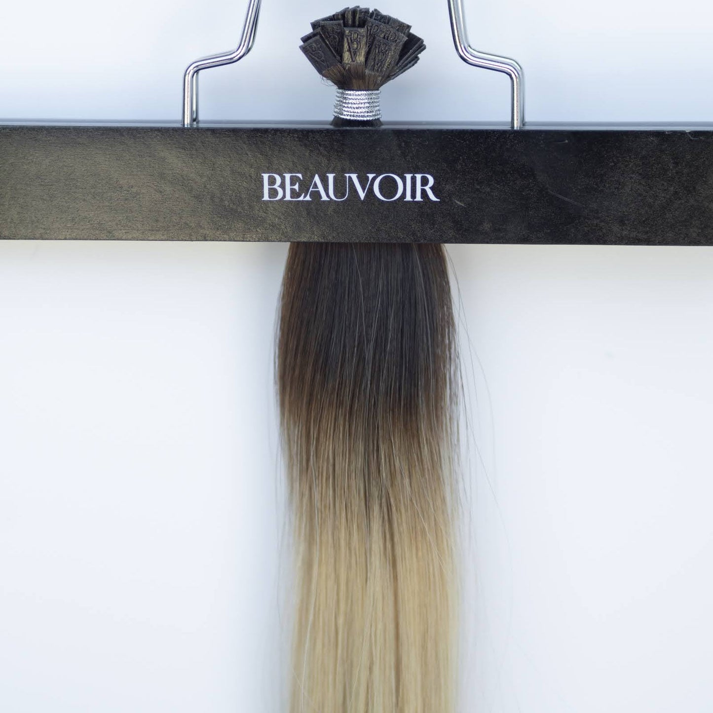 K-Tip 24" 25g Pro Blend Hair Extensions - #2/18 Café Noir Balayage (aka Balayage Dark Brown/Dirty Blonde)