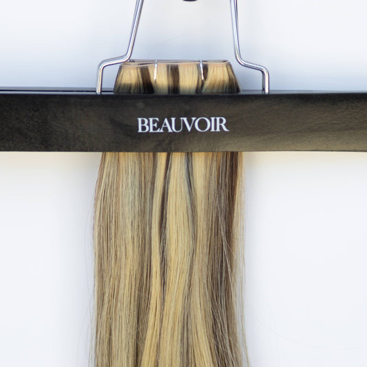 Butterfly Weft 16" 50g Pro Blend - #4/27 Chocolate Brulé (aka Chocolate Brown Highlight)