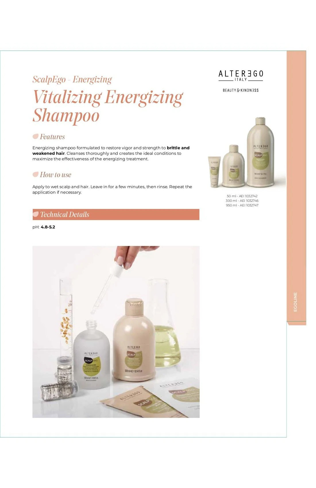 Alter Ego Italy ScalpEgo — Energizing Shampoo / 50 ML / 1.69 oz
