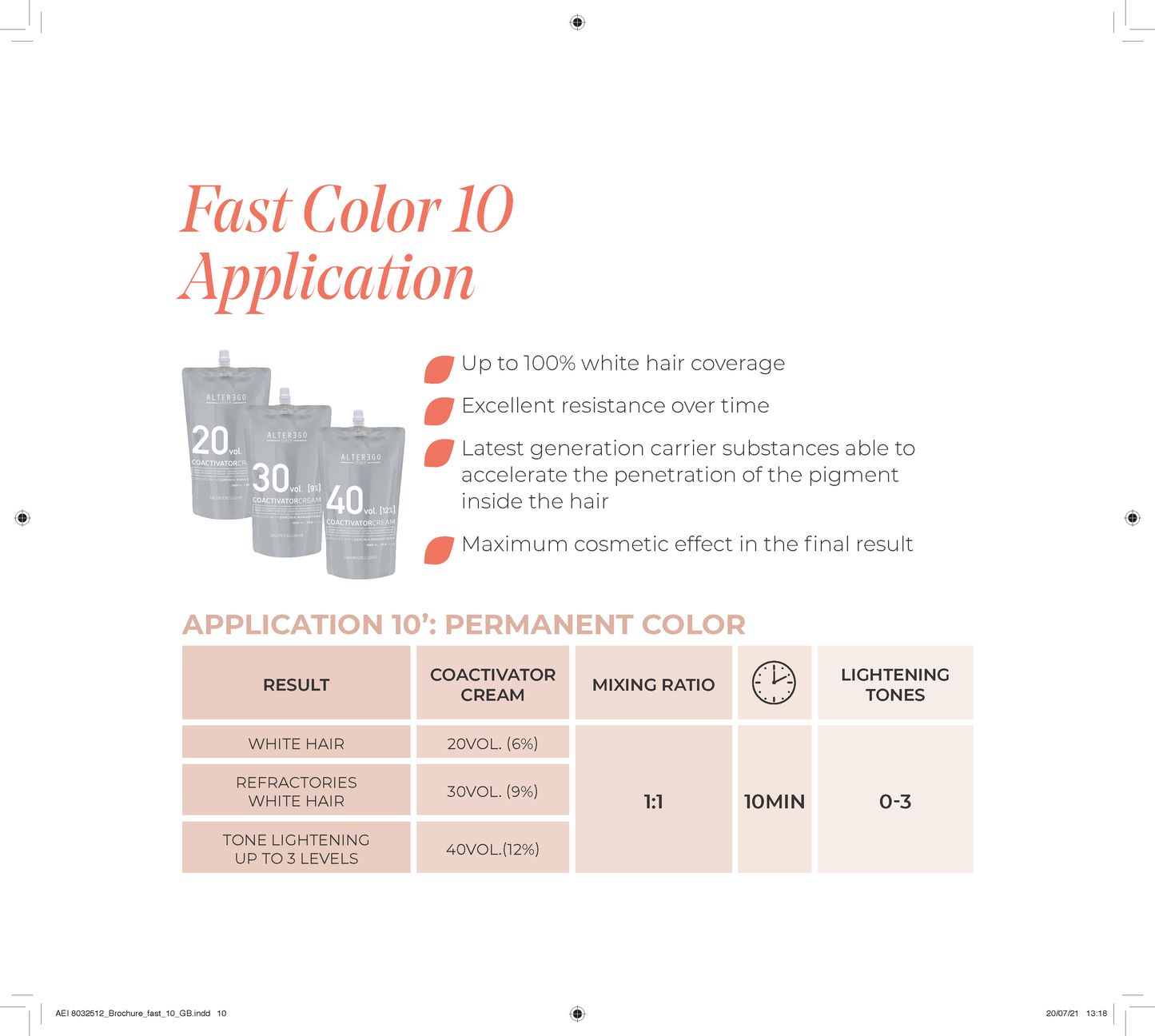 Alter Ego Italy — FAST Color 10' - Ten Minute Professional Colour