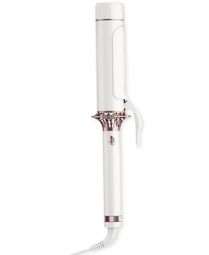 T3 BodyWaver 1.75 Professional Ceramic Styling Iron for Waves and Volume (White & Rose Gold)