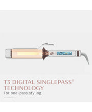 Load image into Gallery viewer, T3 BodyWaver 1.75 Professional Ceramic Styling Iron for Waves and Volume (White &amp; Rose Gold)