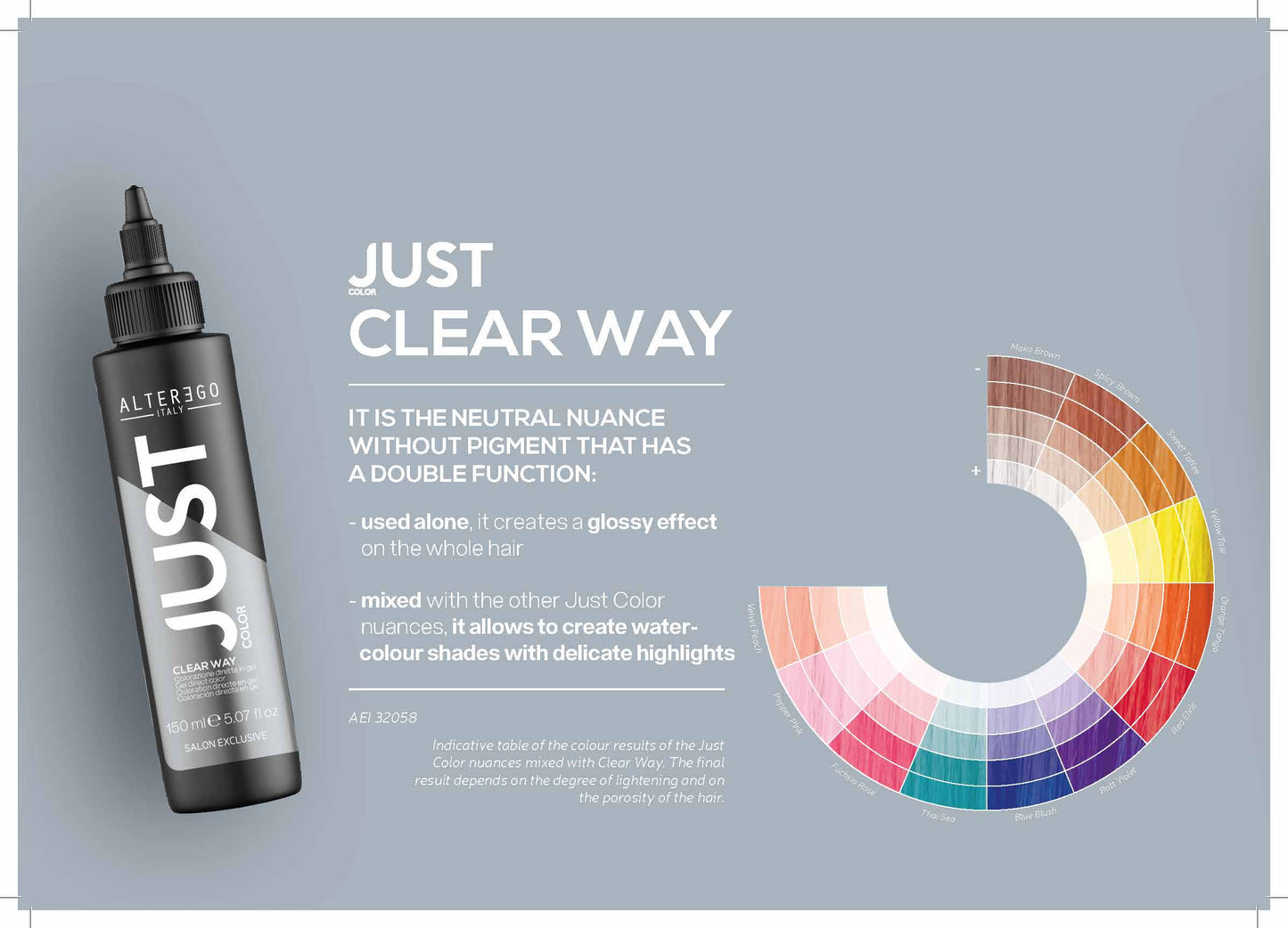 ALTER EGO ITALY- Just Color Series (14 Shades - Select from Menu)