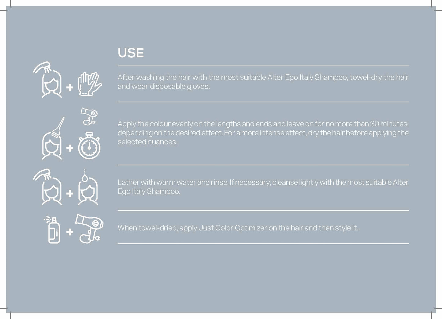 ALTER EGO ITALY- Just Color Series (14 Shades - Select from Menu)