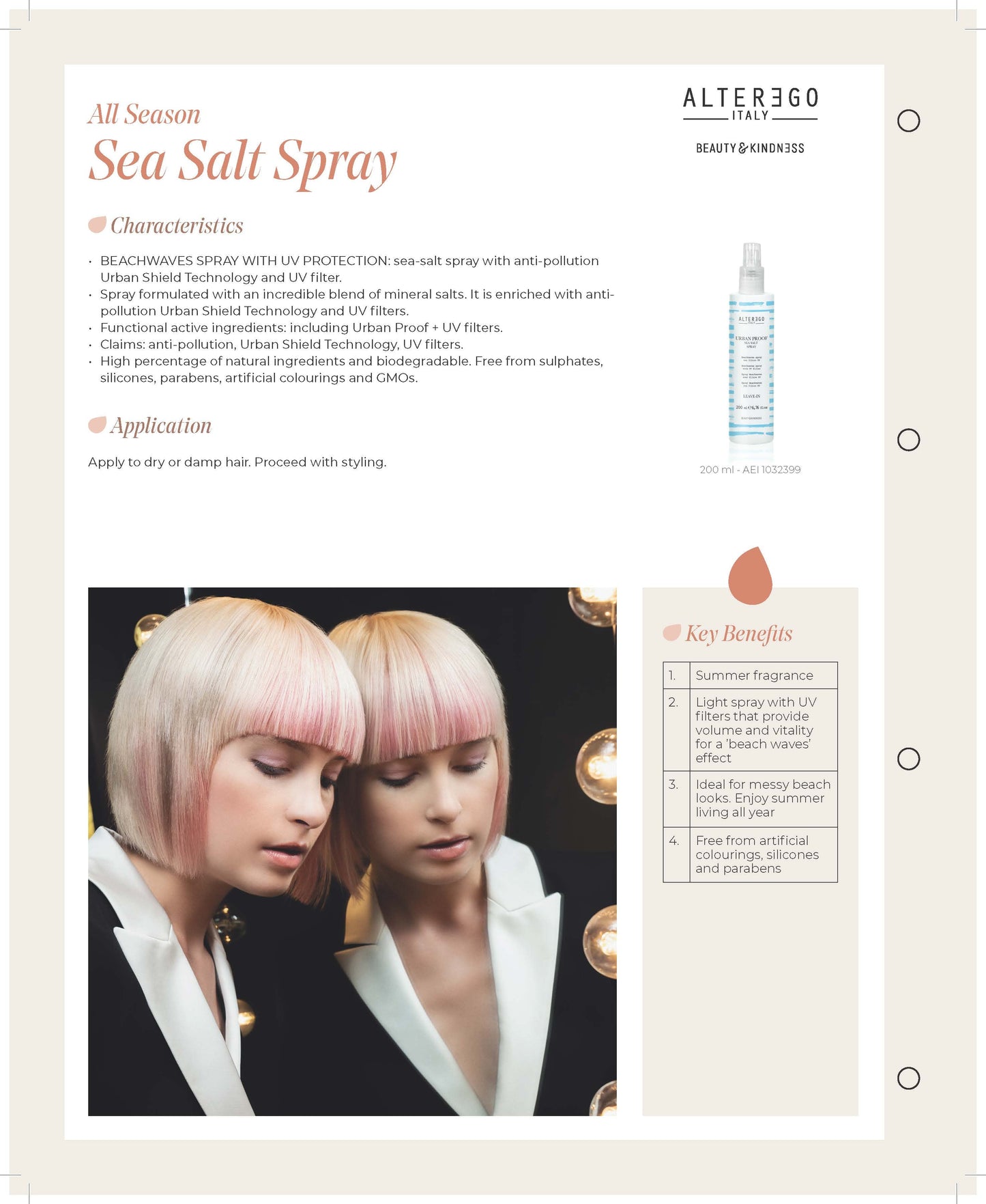 ALTER EGO ITALY  - Urban Proof Collection - Urban Proof Instant Dry Shampoo