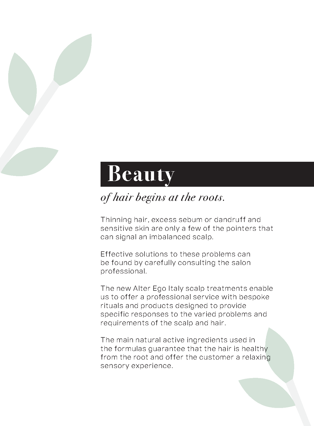 Alter Ego Italy — Master Care Collection - Scalp products and rituals