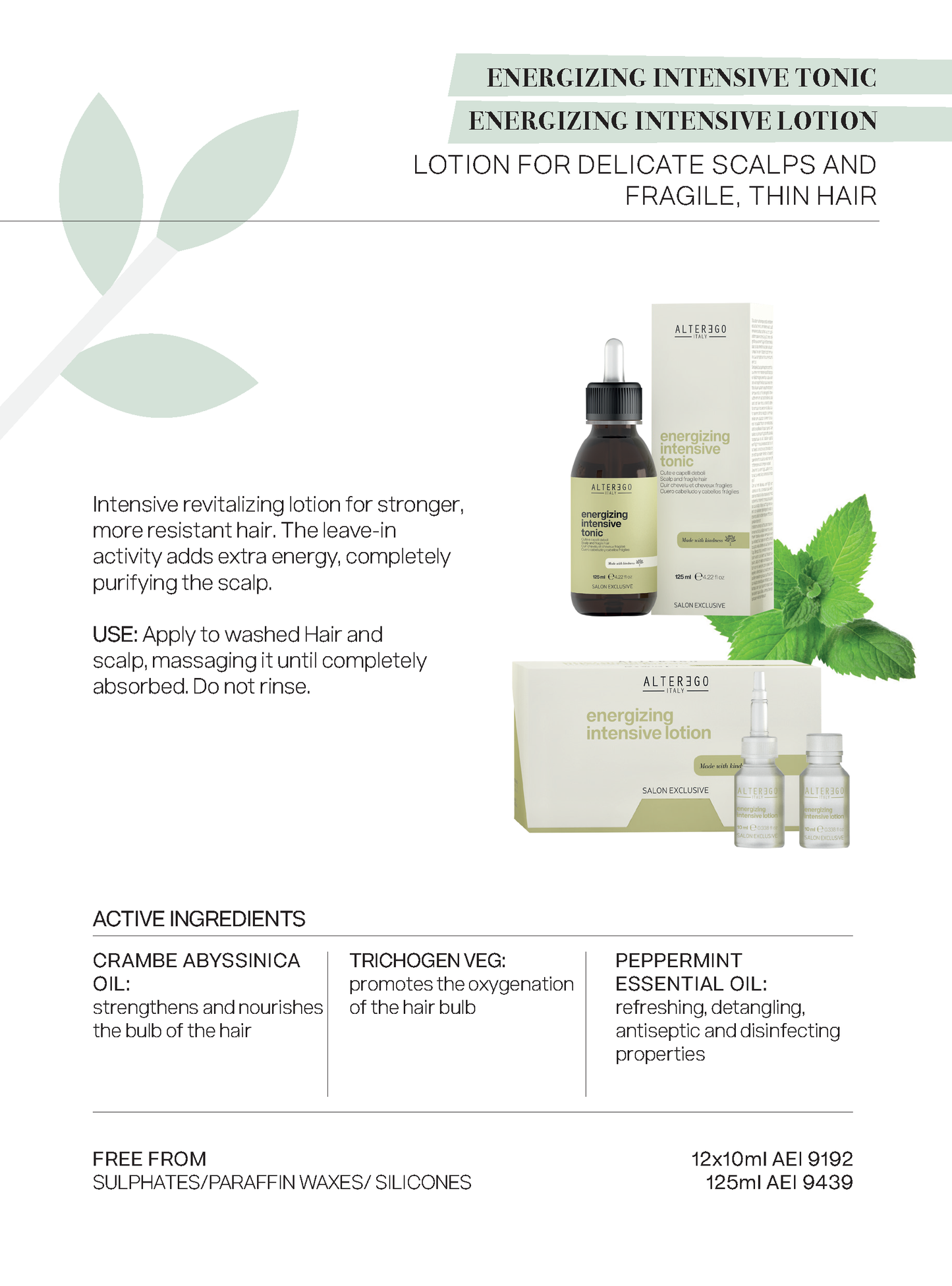 Alter Ego Italy — Master Care Collection - Scalp products and rituals