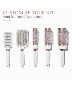 T3 Volume Professional Round and Flat Paddle Brushes (5 Styles to choose from)